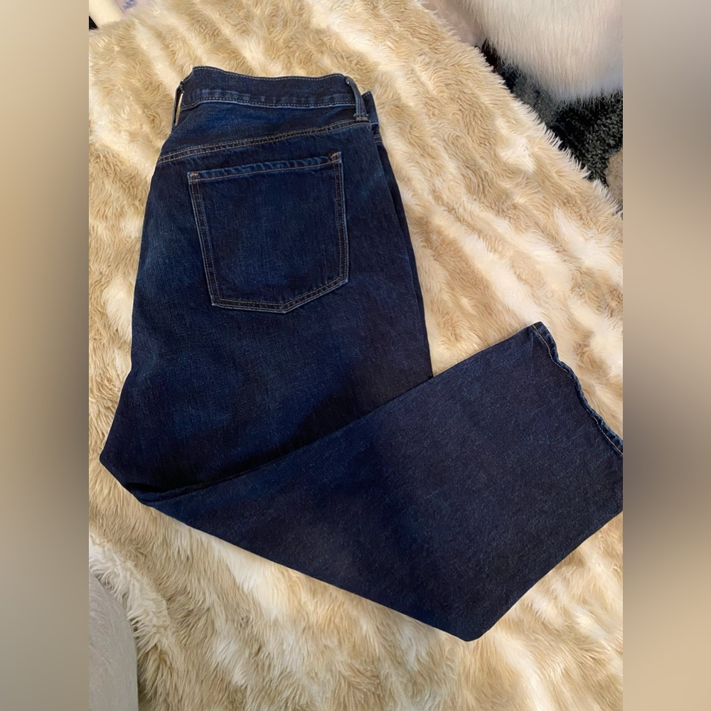 Old Navy  sz 18 women’s high rise dark blue denim jeans 100% cotton 0694